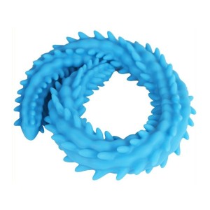 Doppio Dildo in Silicone SCOLOP M Azzurro 50 x 4 cm
