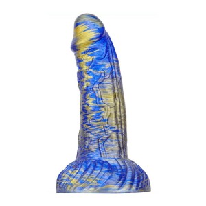 Dildo in Silicone GENTAX Blu e Oro 20 x 5 cm