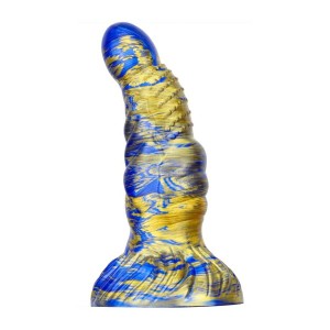 Dildo in Silicone NIRP Blu e Oro 19 x 5,3 cm