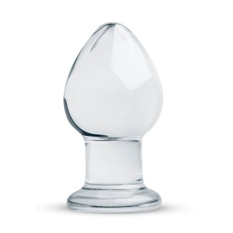 Plug Anale in Vetro N.26 Gildo Realizzato a Mano 9 x 4,3 cm Trasparente