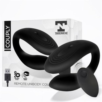 Vibratore per Coppia in Silicone con Telecomando Wireless COUPLY Nero