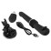 Sex Machine Portatile Vibrante in Silicone con Spinta, Telecomando Wireless e Ventosa Removibile 36,8 x 3,6 cm Nero Ricaricabile