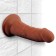 Fallo Realistico King Cock 3D TRIPLE DENSITY 18,4 x 4,3 cm Pelle Scura