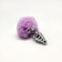 Plug Anale in Metallo con Pompon Rosa FLUFFY TWIST M 8 x 3,4 cm Argento