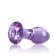 Plug Anale in Vetro Crystal Gem Realizzato a Mano 9 x 3,2 cm con Gemma Viola