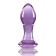Plug Anale in Vetro Crystal Gem Realizzato a Mano 9 x 3,2 cm con Gemma Viola