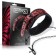 Collare in Pelle Vegana con Pinze Strizza Capezzoli Regolabili Diamond Line Rosso