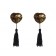 Copricapezzoli Adesivi a Forma di Cuore con Paillettes e Nappine GIPSY Oro e Nero