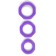 Set di 3 Anelli Fallici in Silicone da 3, 4 e 5 cm A-Gusto Viola
