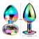 Plug Anale in Metallo con Gemma Multicolor SPACE JOURNEY S 7 x 2,7 cm Multicolor