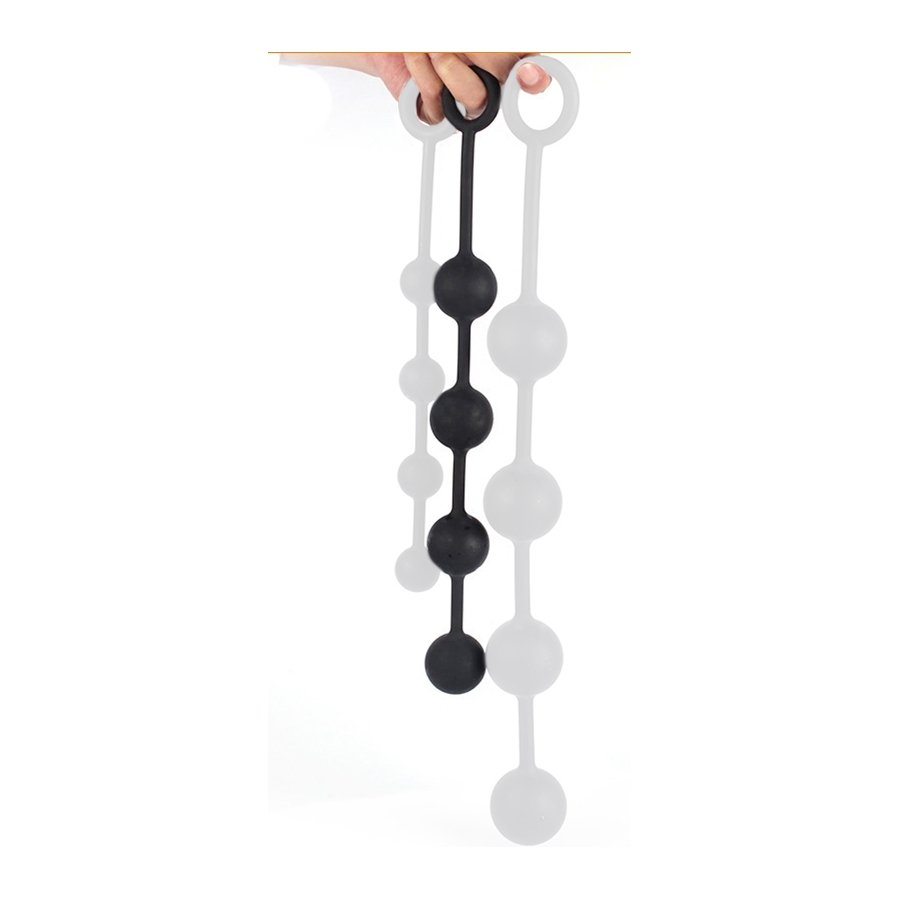 Anale ketting met siliconen kralen QUARTY M 35 x 4 cm