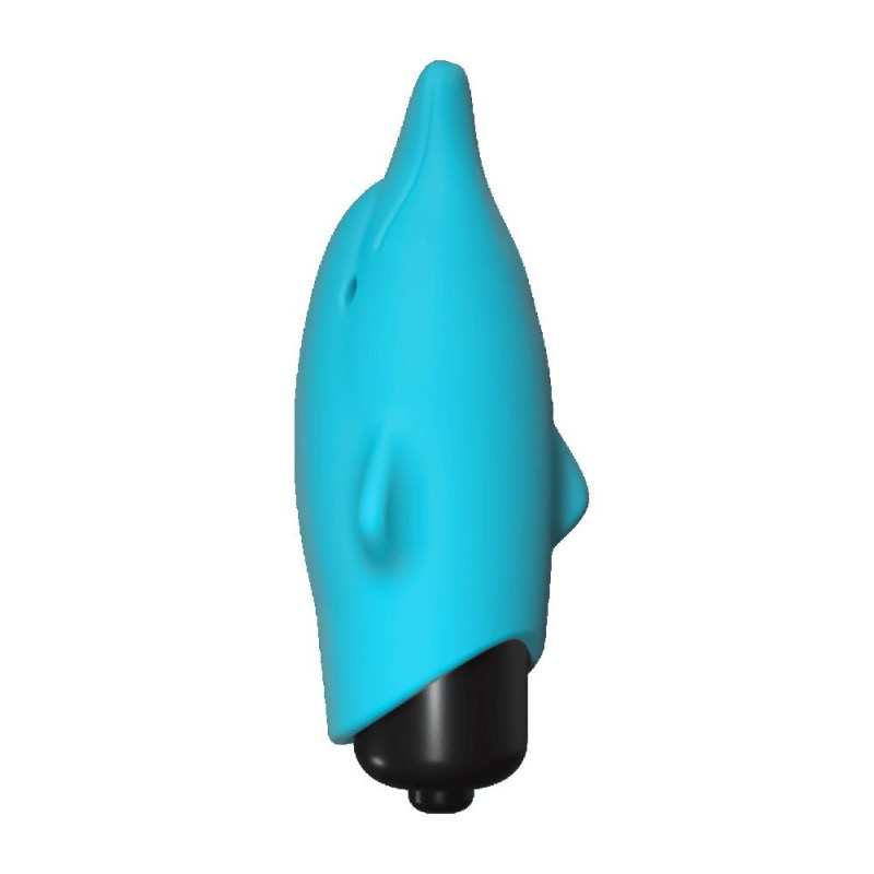 Mini Siliconen Bullet Vibrator POCKET DOLPHIN 7,5 x 2,5 cm Blauw