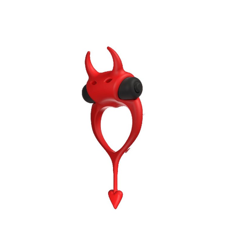 Vibrerende Cockring in Silicone DEVOL Rood
