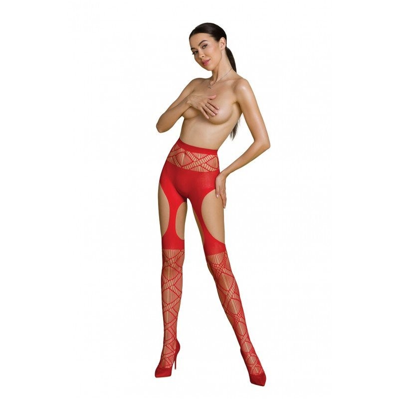 Sexy ECO-vriendelijke panty's in het rood - One Size S005