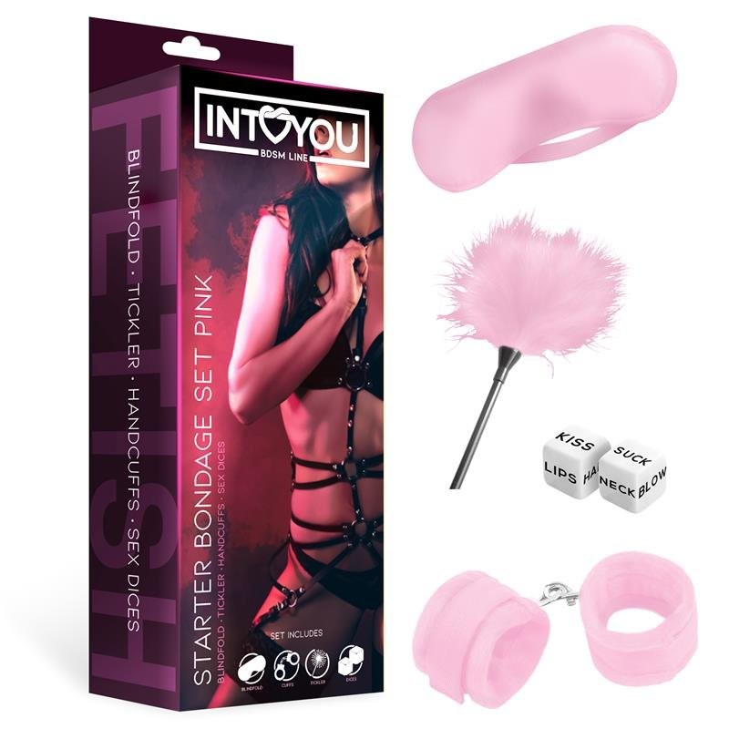 BDSM Line Bondage Kit Set van 4 Roze