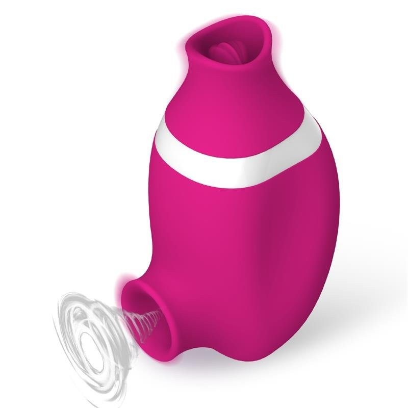 Zuig en lik siliconen clitorale stimulator NO. ZEVEN Roze Oplaadbaar
