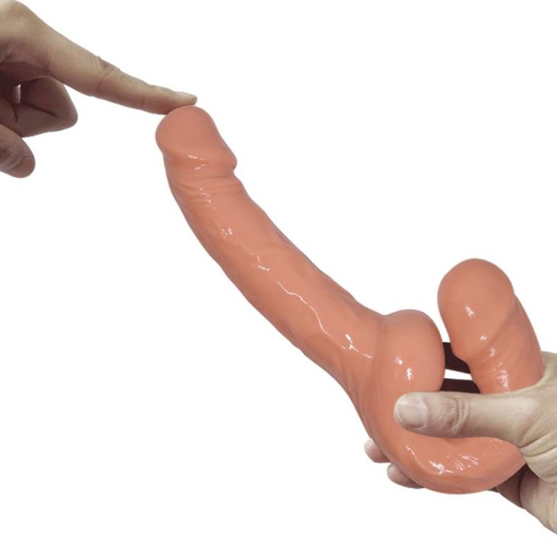 Strapless Strap-On ULTRA PASSION 24 x 3.8 cm Licht Huid
