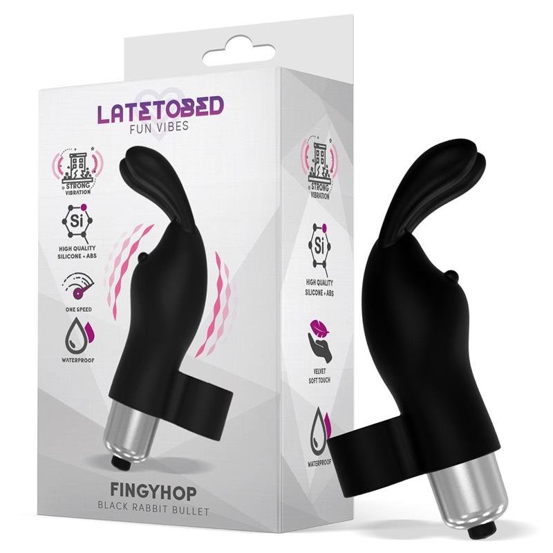 Siliconen Vinger Vibrator FINGYHOP Zwart