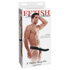 Strap-On met Holle Dildo Fetish Fantasy 20 x 5 cm Zwart