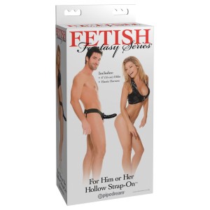 Strap-On met Holle Dildo Fetish Fantasy 16.5 x 4.2 cm Zwart