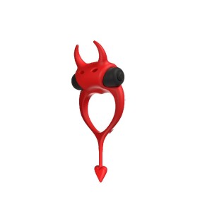 Vibrerende Cockring in Silicone DEVOL Rood