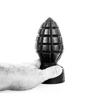 All Black GRENADE Anale Plug 14 x 6 cm Zwart