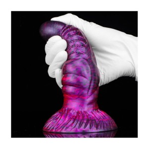 Siliconen Dildo NIRP Fuchsia en Zwart 19 x 5,3 cm