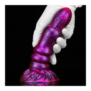 Siliconen Dildo PEERN Fuchsia en Zwart 21 x 4,7 cm