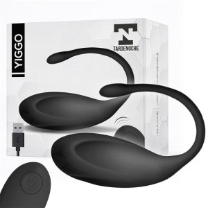 Siliconen Vibrerend Ei met Draadloze Afstandsbediening en Staart YIGGO 20.5 x 3.5 Zwart Oplaadbaar