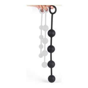 Anale ketting met siliconen kralen QUARTY L 45 x 5 cm