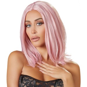 Medium Lange Roze Pruik Cotelli Collectie