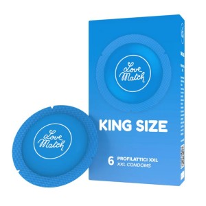 King Size Condooms 60 mm Love Match x 6