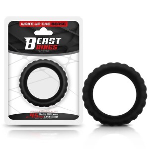 Siliconen Cockring 4,5 cm Tyre Beast Rings Zwart