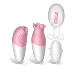 3-in-1 Stimulator met Vibrerende Borstelharen, Clitorale Likker en Vibrerend Ei ORCHEST 3-in-1 Roze Oplaadbaar