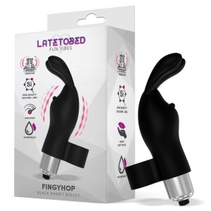 Siliconen Vinger Vibrator FINGYHOP Zwart