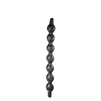 Reusachtige Gut Snake Dildo met Sferen TRACT 70 x 7.3 cm Zwart