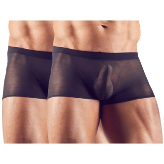 Set van 2 doorzichtige zwarte Svenjoyment boxershorts voor heren.