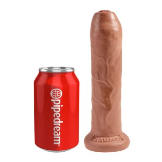 Realistische onbesneden dildo KING COCK 7" 17,8 x 4,5 cm