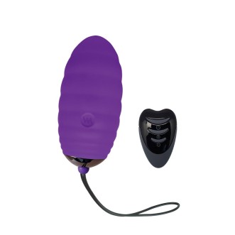 Trillend Ei in Silicone met Draadloze Afstandsbediening OCEAN BREEZE 2.0 7.5 x 3.4 cm Paars