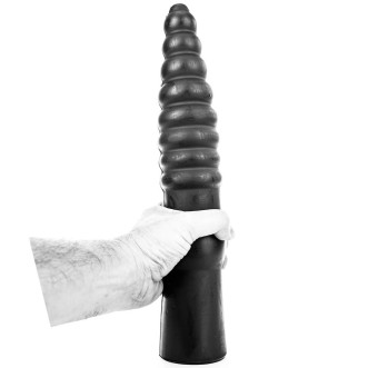 Anale Dildo DRAINER All Black 34 x 6 cm Zwart