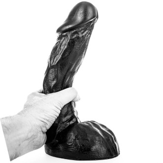 Realistische Dildo BENNY All Black 27,5 x 6 cm Zwart