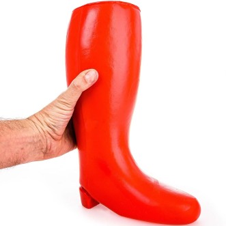 Reusachtige anale dildo in de vorm van een LAARS LAARZEN Alles Rood 31 x 12,5 cm Rood
