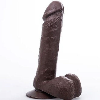 Realistische Dildo Real One 6 Inch 18 x 4 cm Donkere Huidskleur