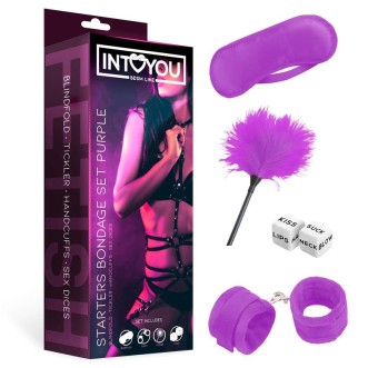 BDSM Line Bondage Kit Set van 4 Paars