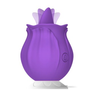 Siliconen Clitorale Licker PURPLEROSE Oplaadbaar in Violet