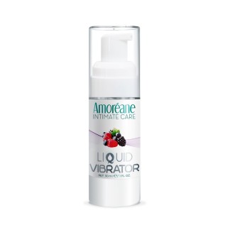 Glijmiddel op waterbasis met vibrerend effect, bosvruchtensmaak, Amoréane Intieme Verzorging 30 ml.