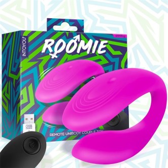 Siliconen vibrator voor koppels met draadloze afstandsbediening ROOMIE Fuchsia Oplaadbaar