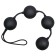 Oscillerende siliconen ballen VELVET 24 x 3,5 cm Zwart