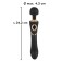 Magic Wand 2 in 1 Silicone Massager Cleopatra 24.2 x 4.3 cm Zwart Oplaadbaar