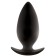 Draagbare Anaalplug van Silicone SPADES LARGE 10,5 x 4,4 cm Zwart